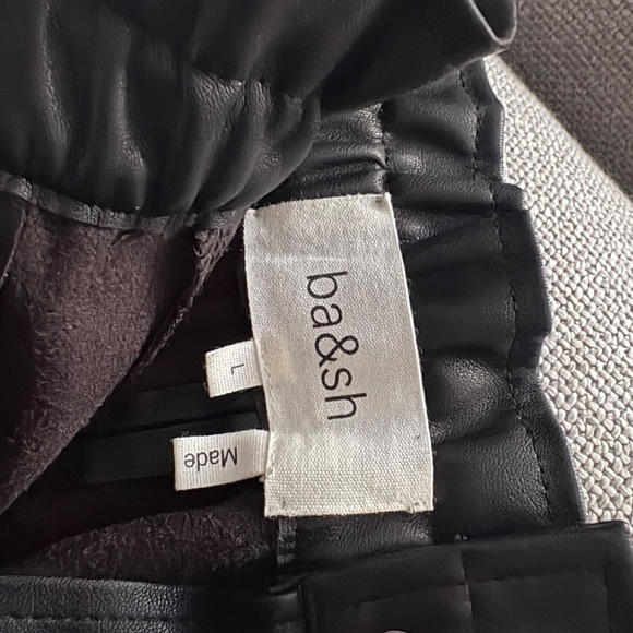 BA&SH Faux leather skirt black size -3 ( like a large) NEW with tags - Picture 4 of 13